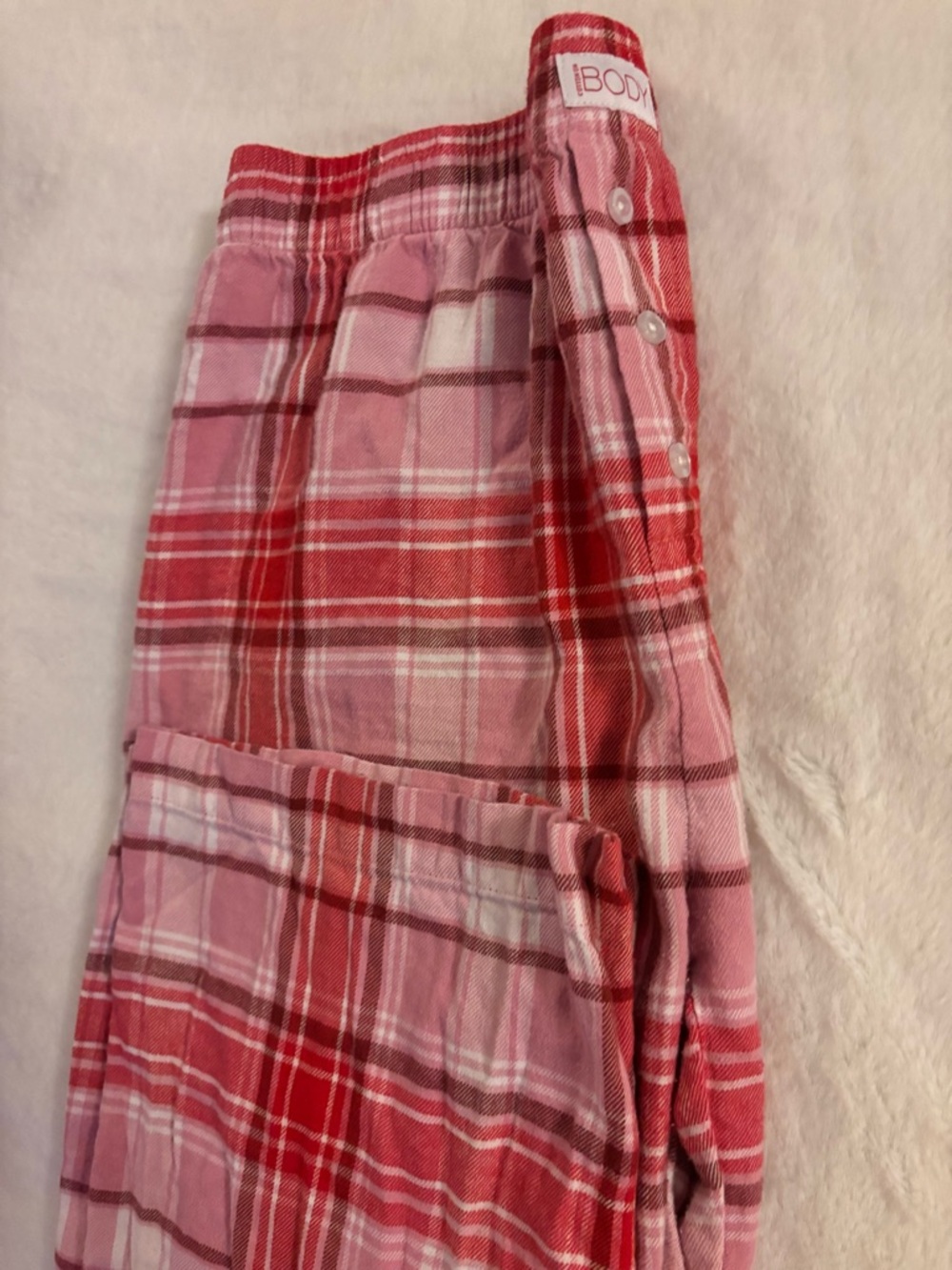 Cotton On Body Pink and Red Plaid Pajama Pants